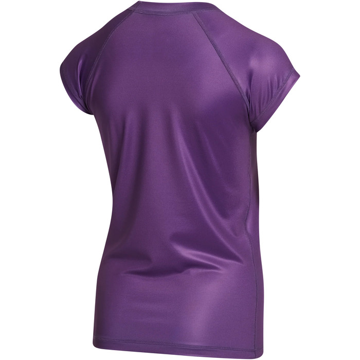 2024 Mystic Womens Star Short Sleeve Rash Vest 35001.230183 - Sunset Purple
